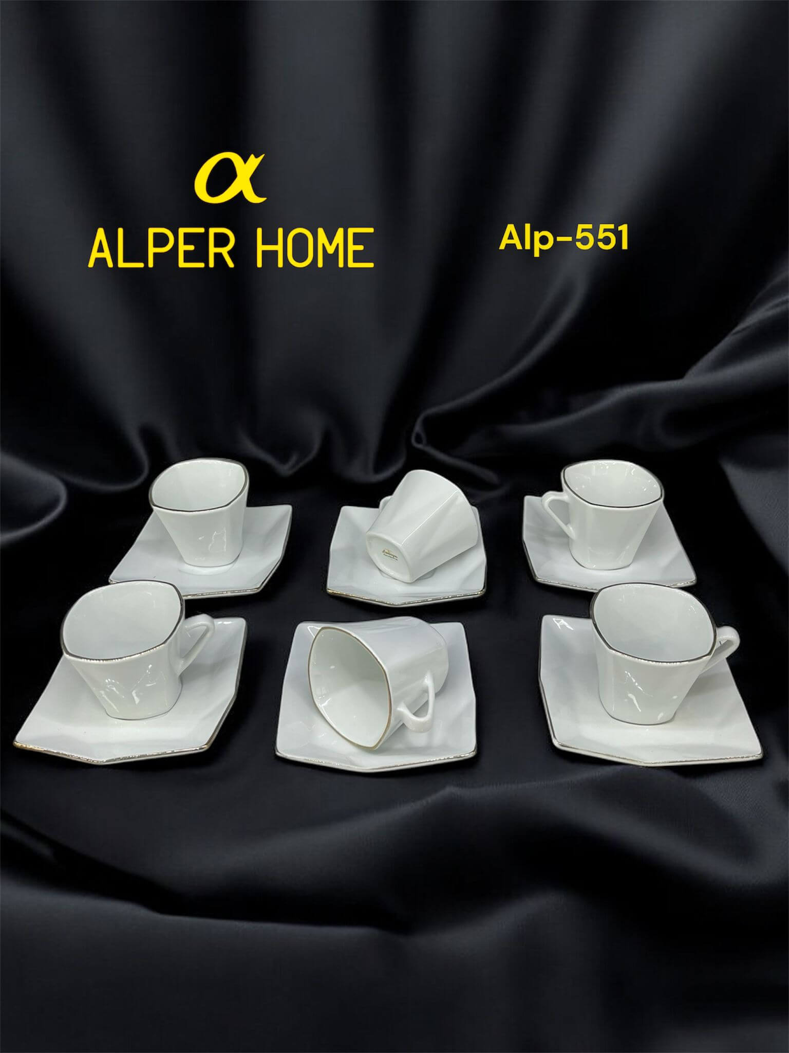 KARE 6LI KAHVE FİNCANI*8