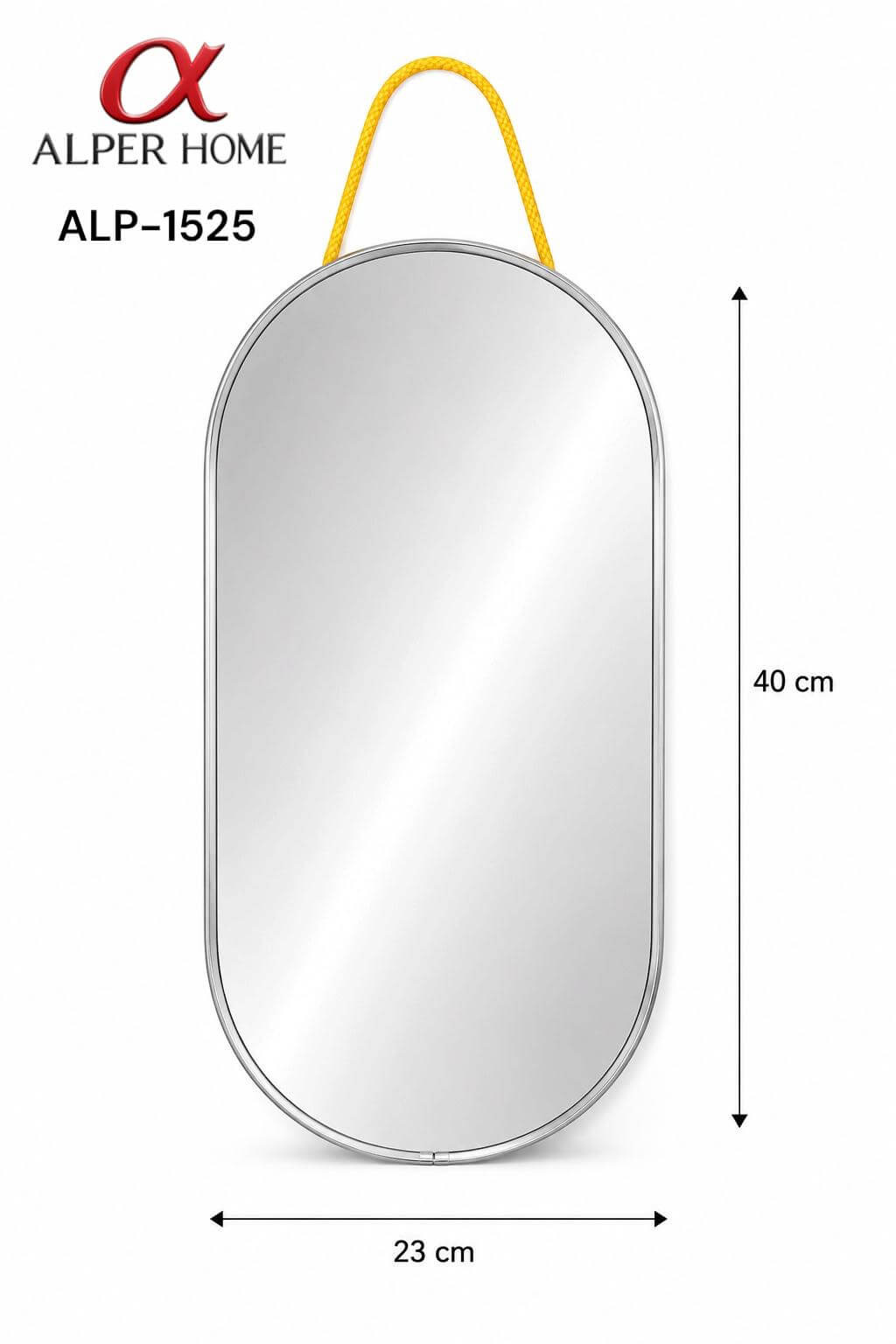 İP ASKILI OVAL DEKORATİF AYNA*30