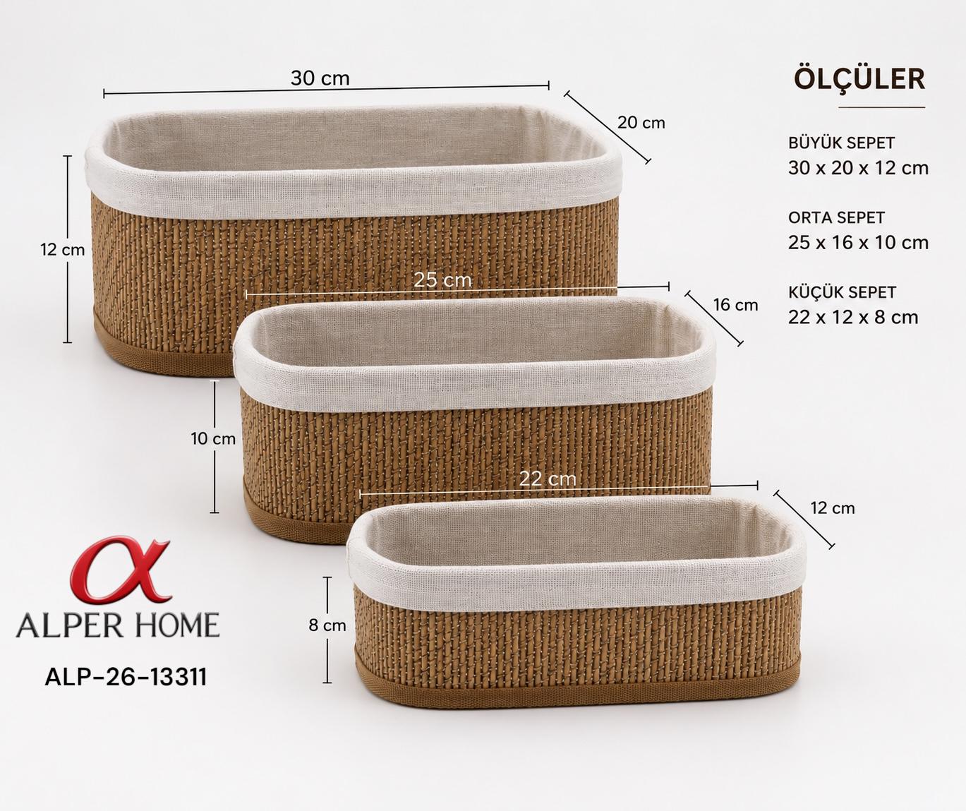 3LÜ OVAL HASIR  ORGANİZER*24