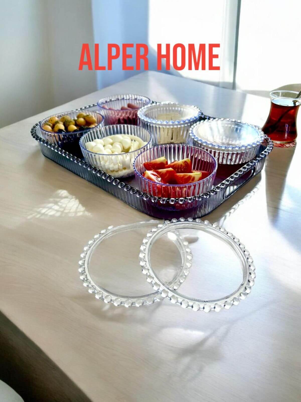 6 LI  DİKDÖRTGEN   KAHVALTI SETİ*12