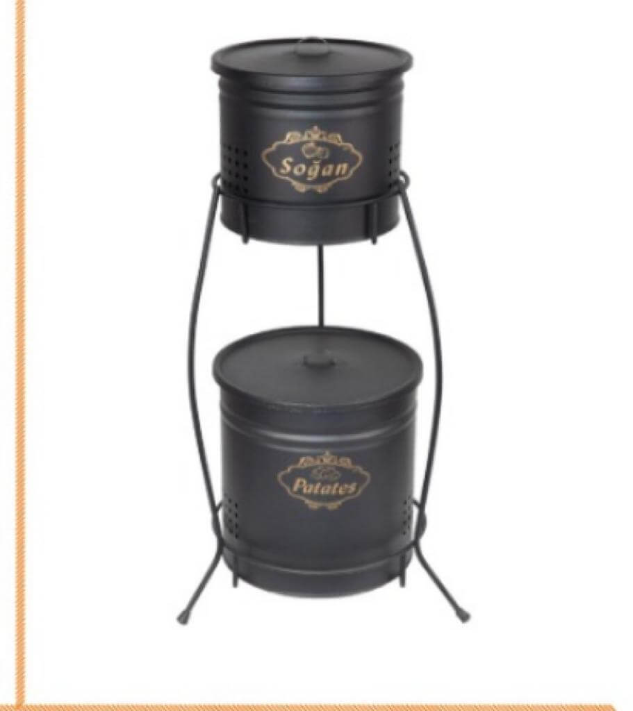 2 KATLI PATATES SOGAN KOVASI SİYAH*1