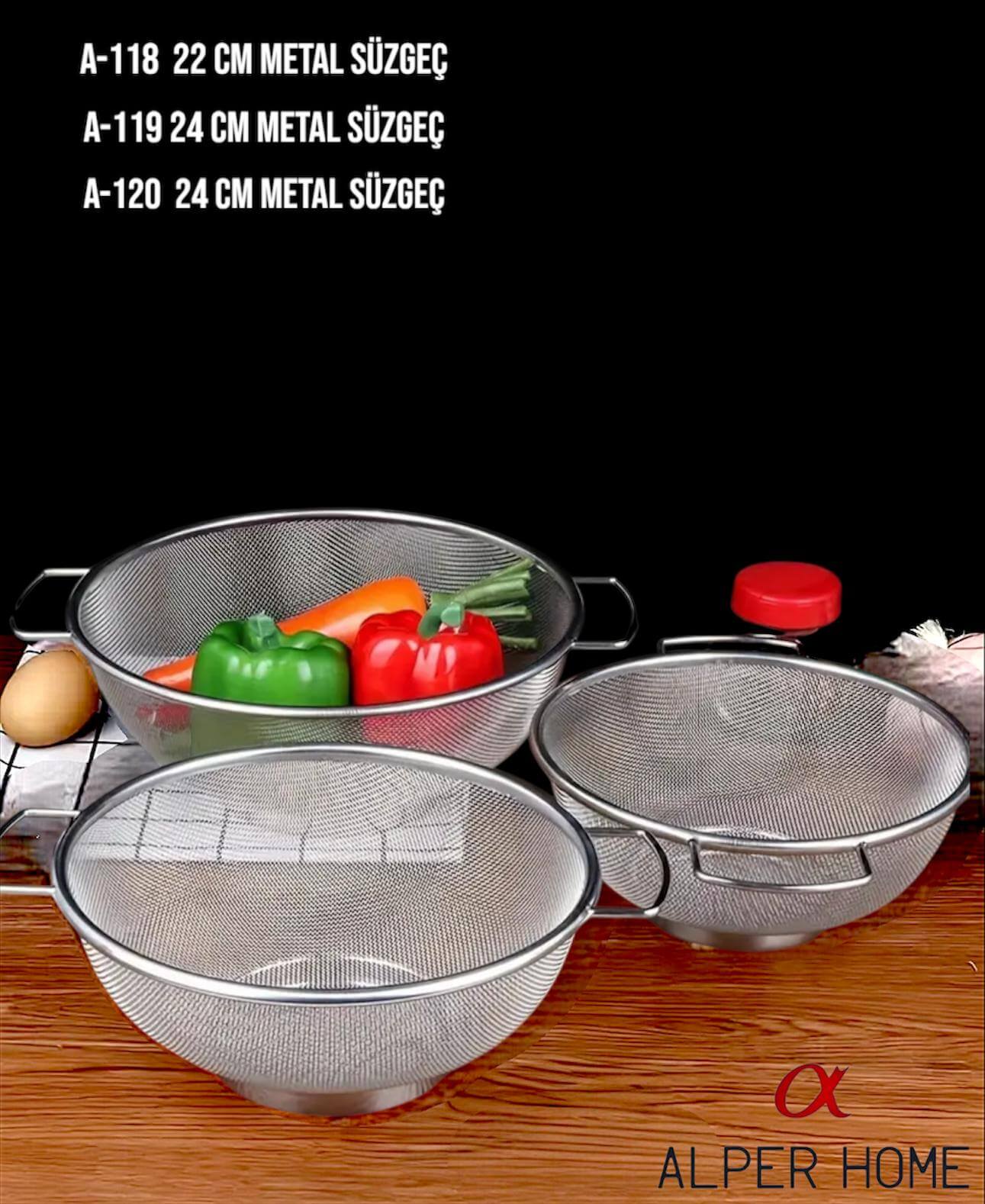 22 CM METAL SÜZGEÇ*100