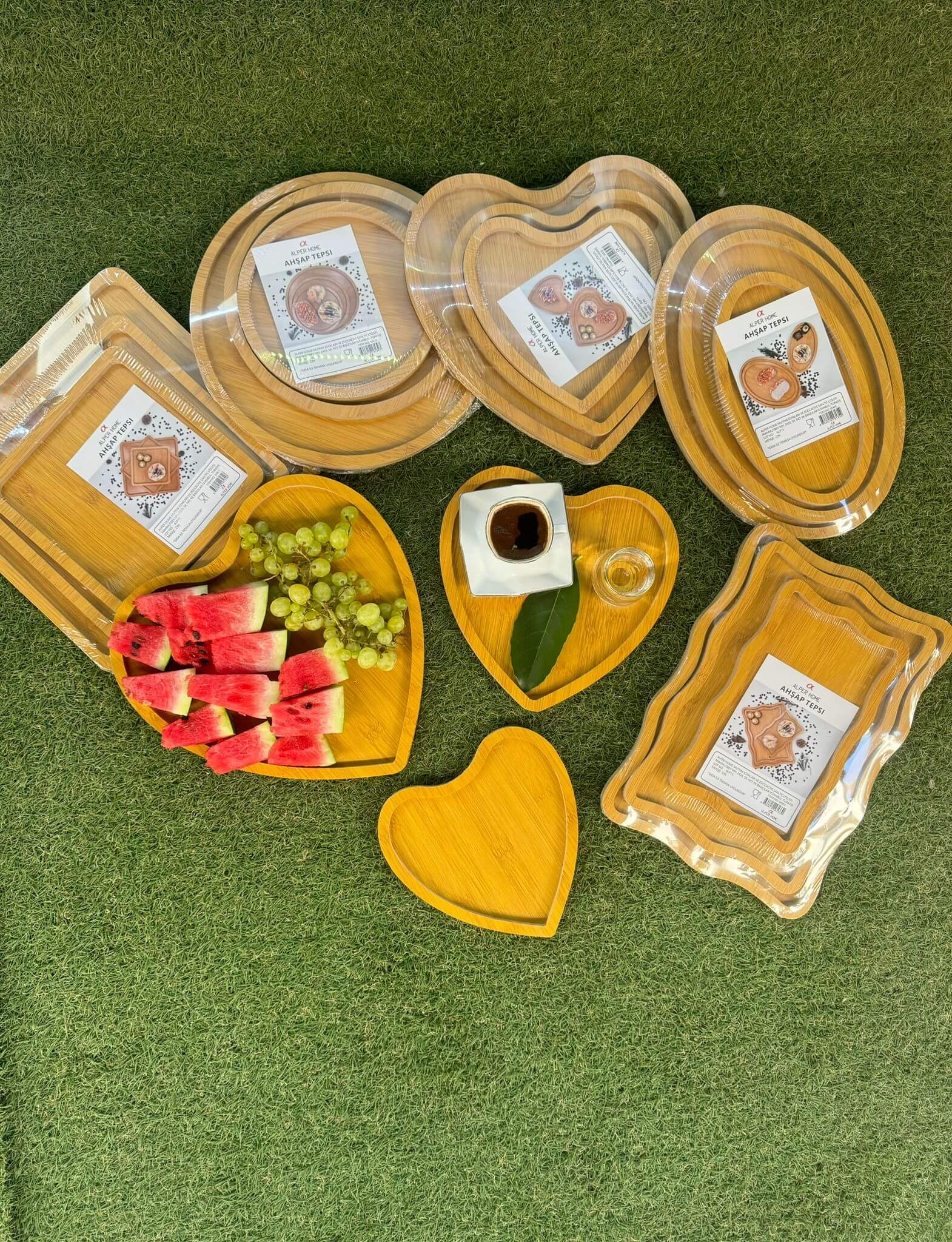 3LÜ DİKDÖRTGEN BAMBU SUNUMLUK*36