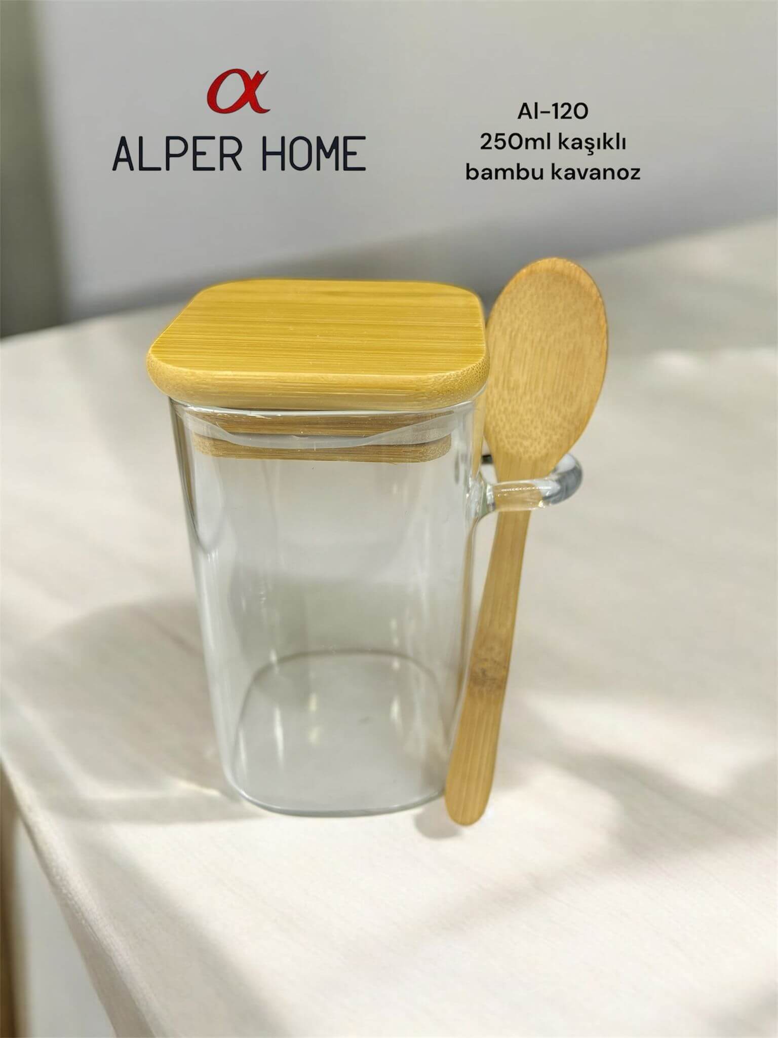 250 ML KAŞIKLI BAMBU KAVANOZ*36