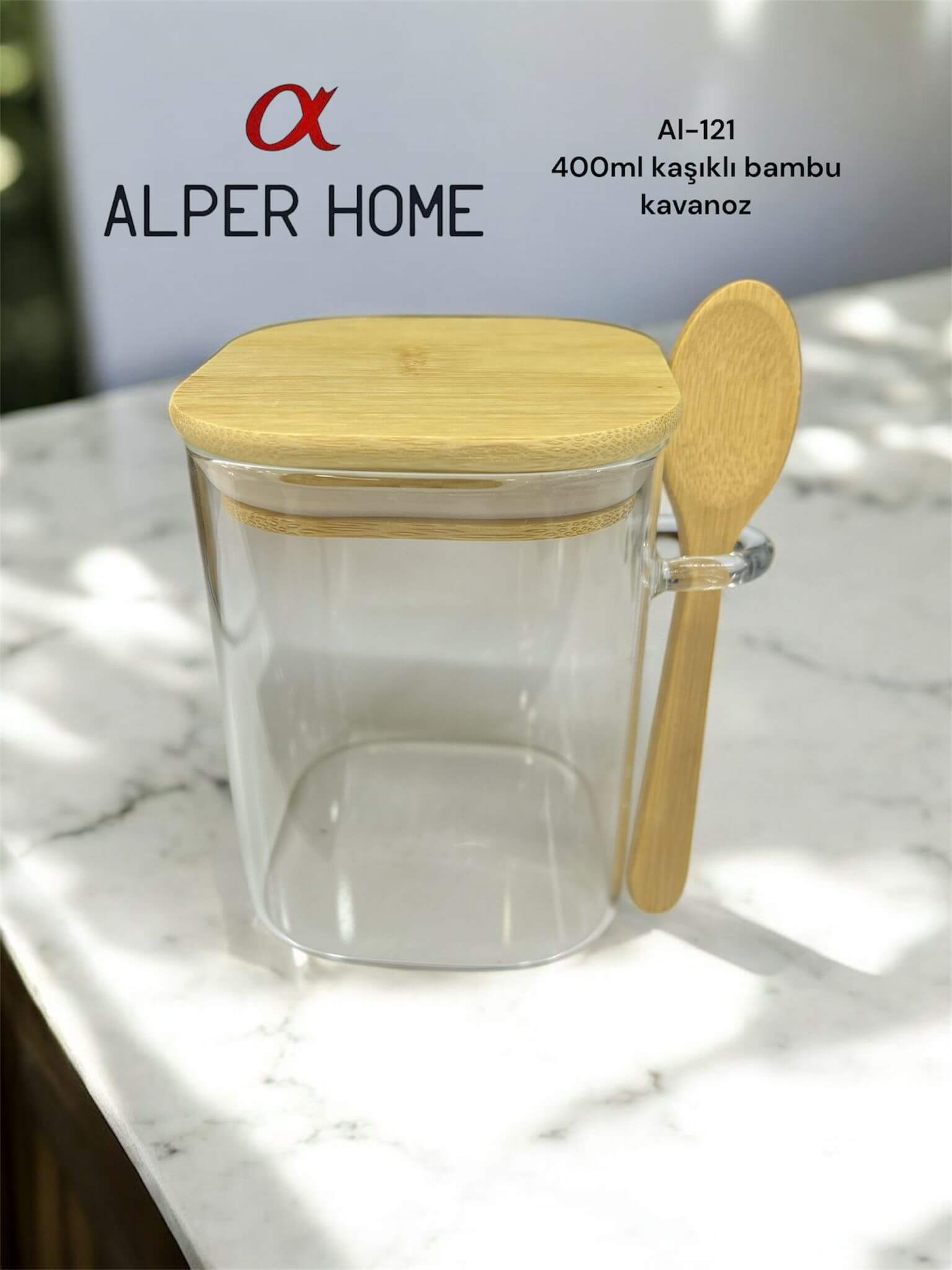 400 ML KAŞIKLI BAMBU KAVANOZ*36
