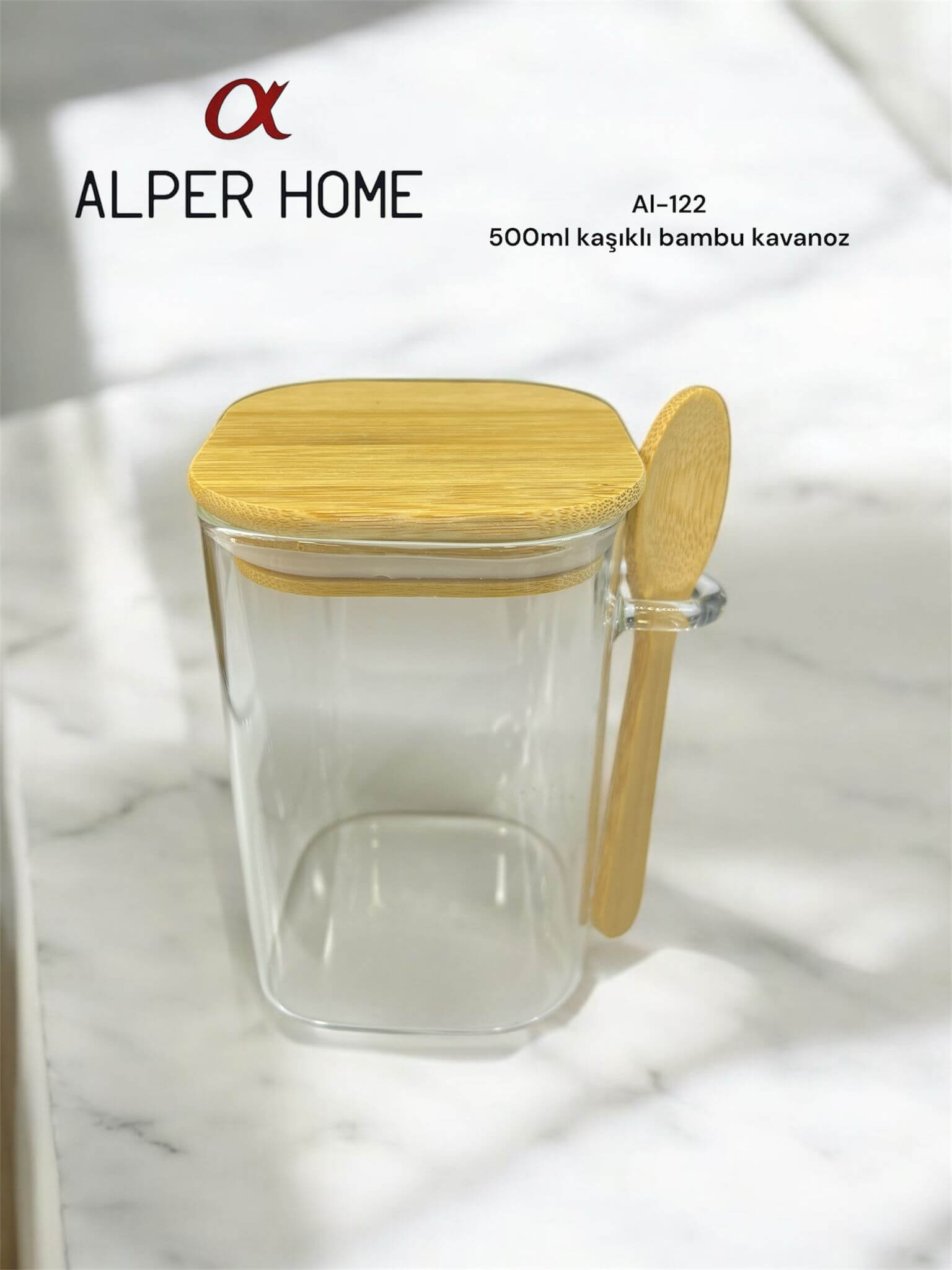 500 ML KAŞIKLI BAMBU KAVANOZ*36