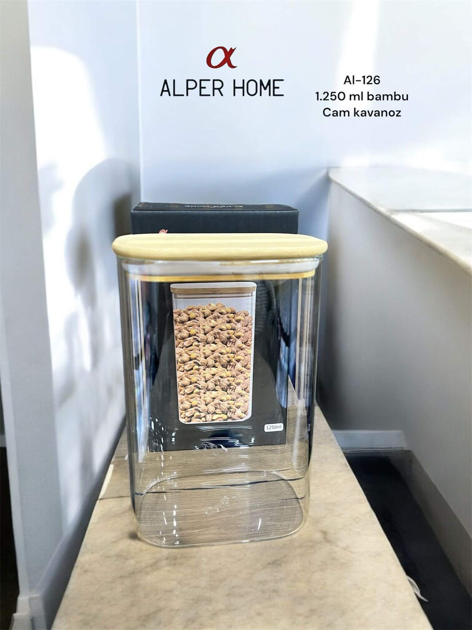 1,250 ML BAMBU CAM KAVANOZ*36