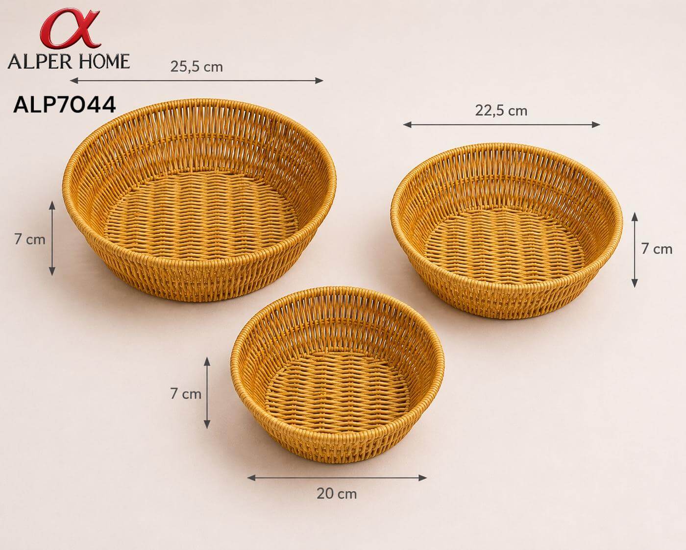 3 LÜ DERİN OVAL SEPET*24