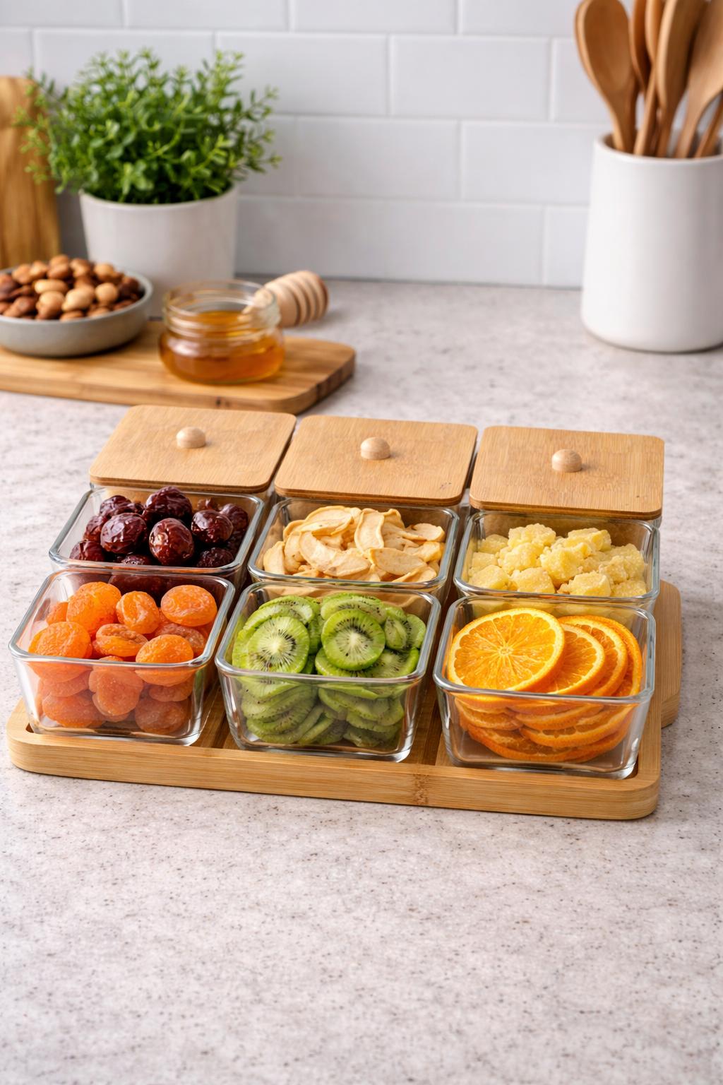 6LI  CAM TUTMALI  BAMBU  KAHVALTILIK*12