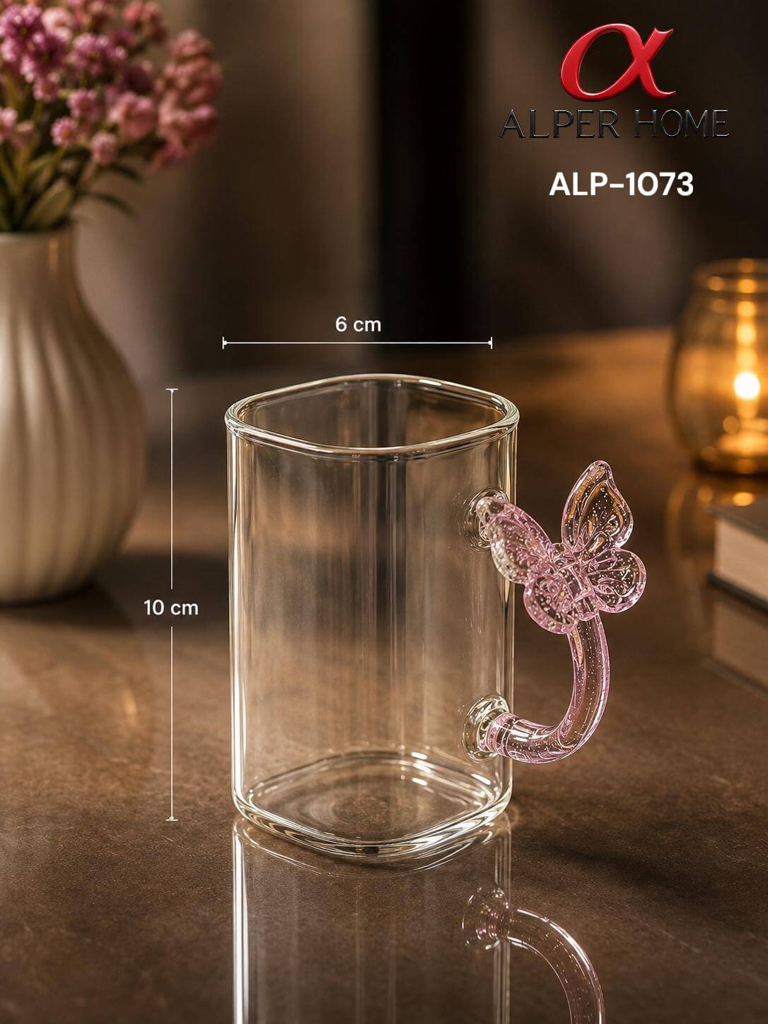 FİYONK KULPLU CAM KUPA *48